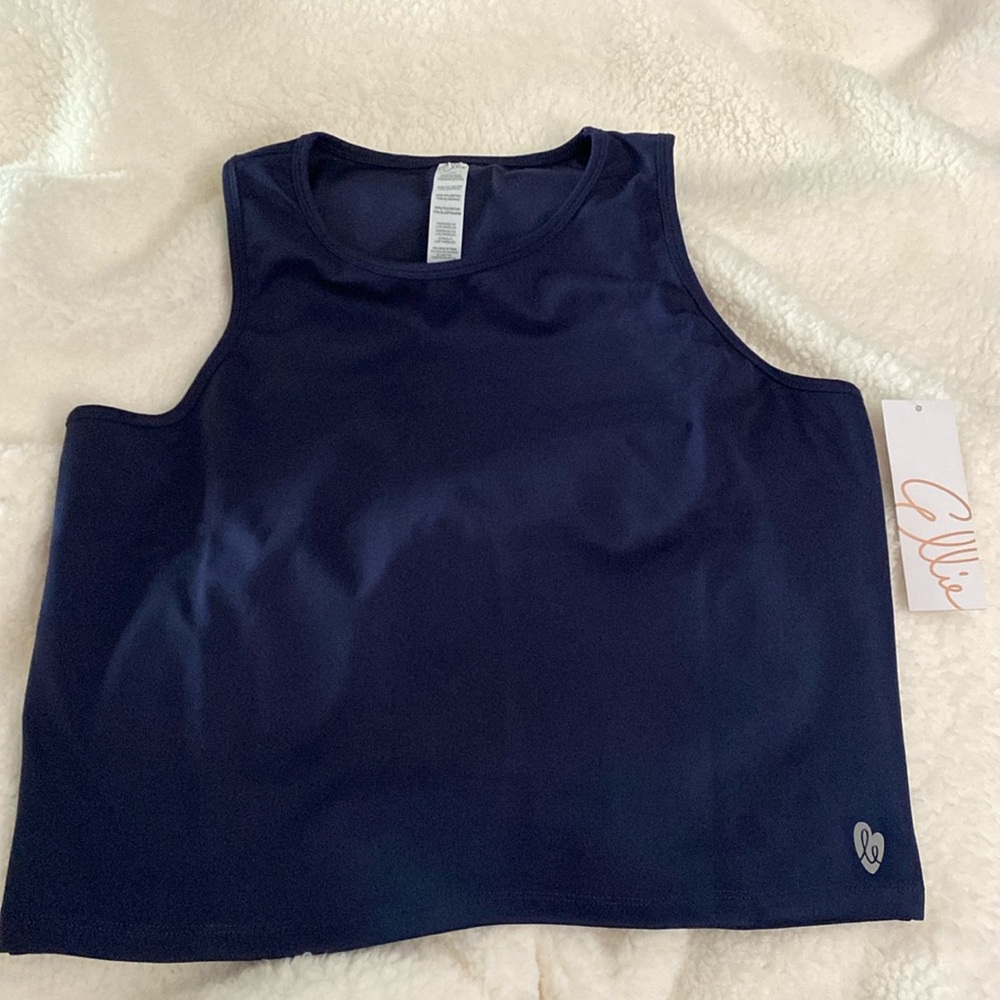 Ellie Navy Blue Poly/Spandex Tank Top